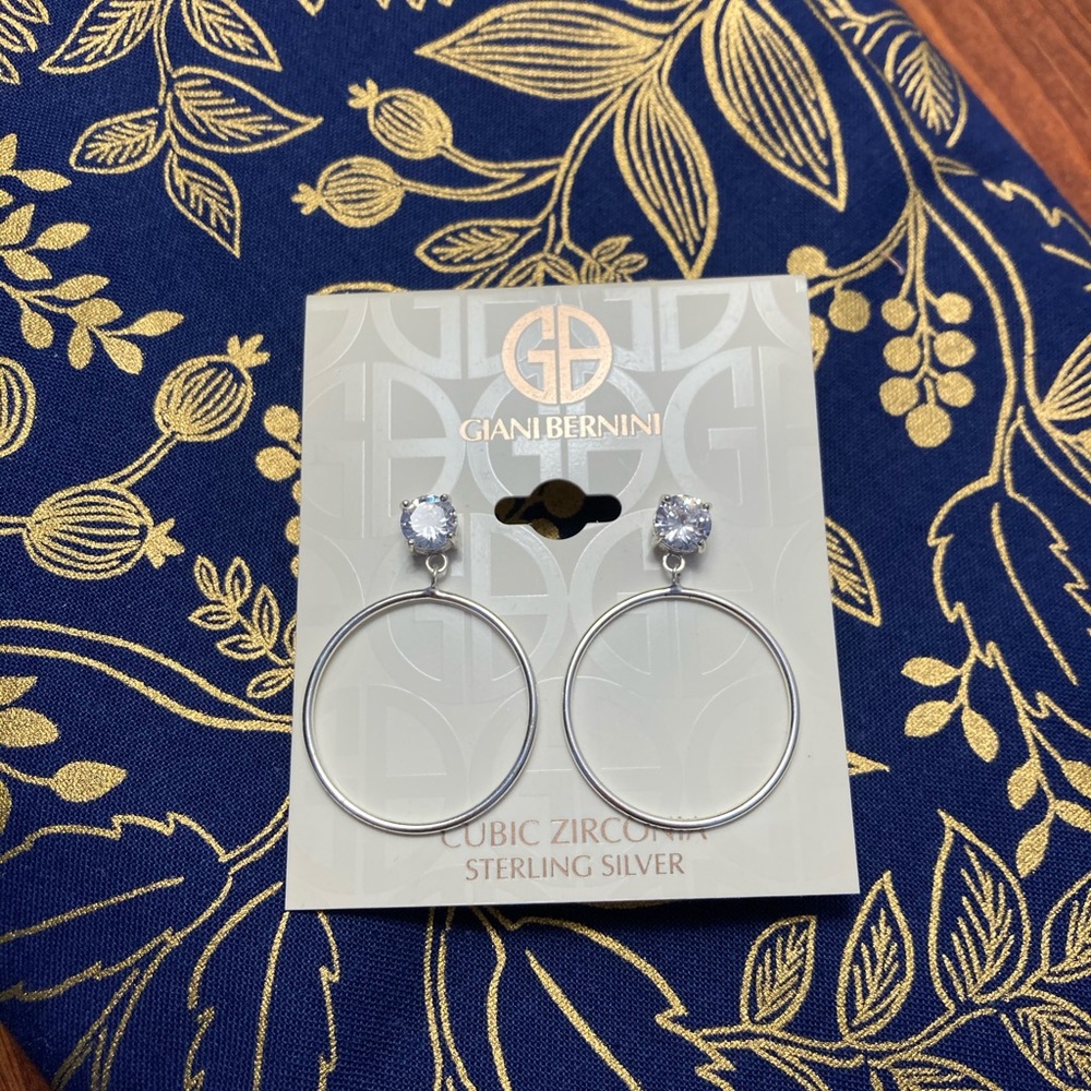 Giani Bernini Cubic Zirconia Sterling Silver Hoops